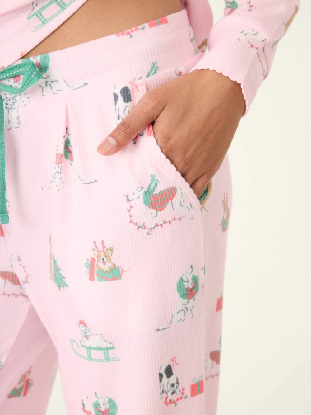 PJ Salvage Peace & Pawlidays Dog Print Pajama Set - Picture 6 of 11
